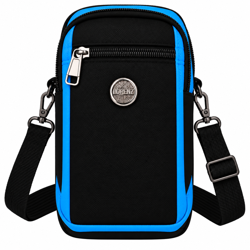 LL-93 Blue & Black Polyester Shoulder Bag (New)